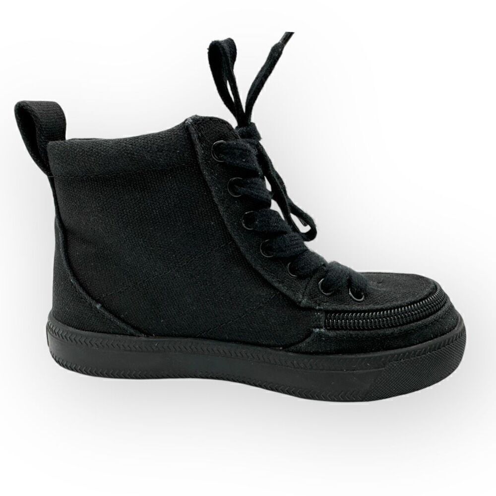 Billy Baby High Top Wrap Around Zip Lace Up Sneaker Shoes Black Size 12M